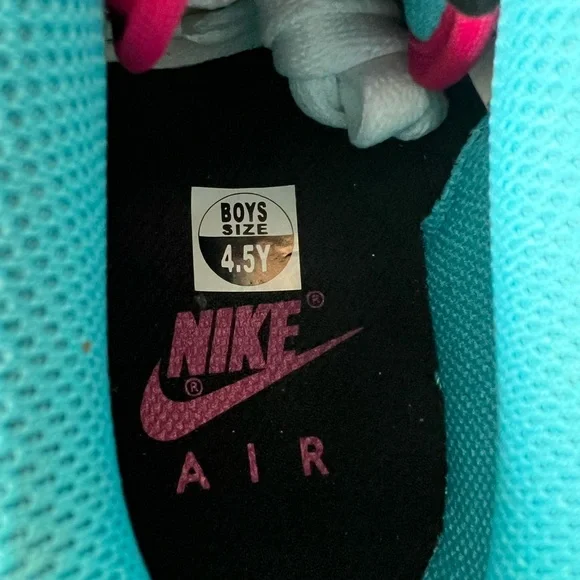 Nike Air Force 1 LV8 “Miami Nights” (GS) | Black Teal Pink | 4.5Y - Picture 6 of 12